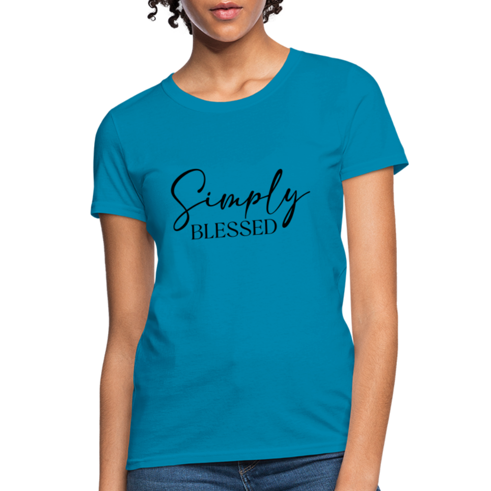 Simply Blessed Women's T-Shirt - turquoise