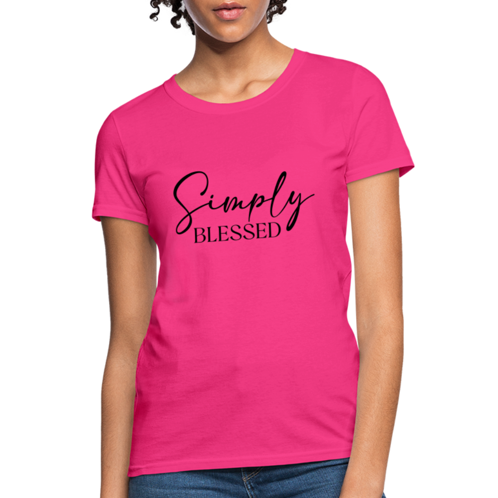 Simply Blessed Women's T-Shirt - fuchsia