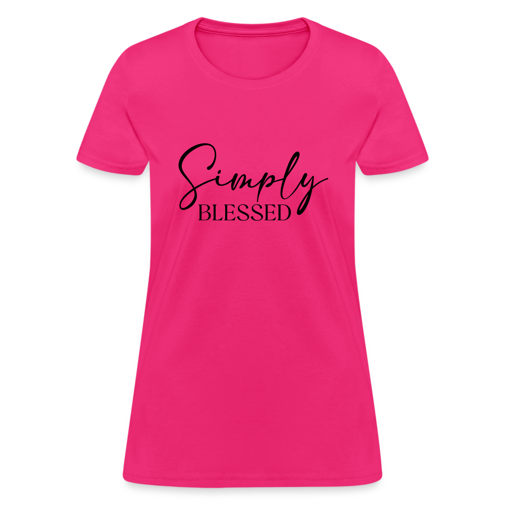 Simply Blessed Women's T-Shirt - fuchsia