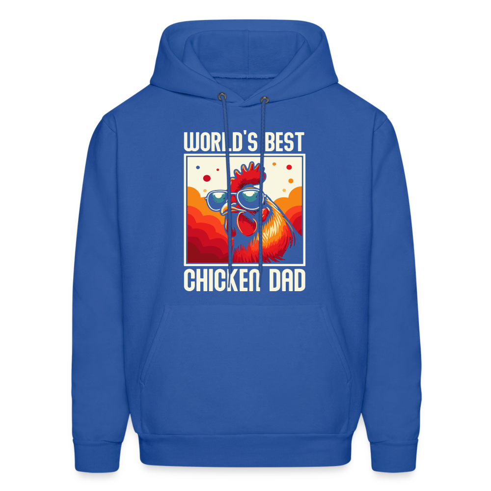 World's Best Chicken Dad Hoodie (Backyard Chickens) - royal blue