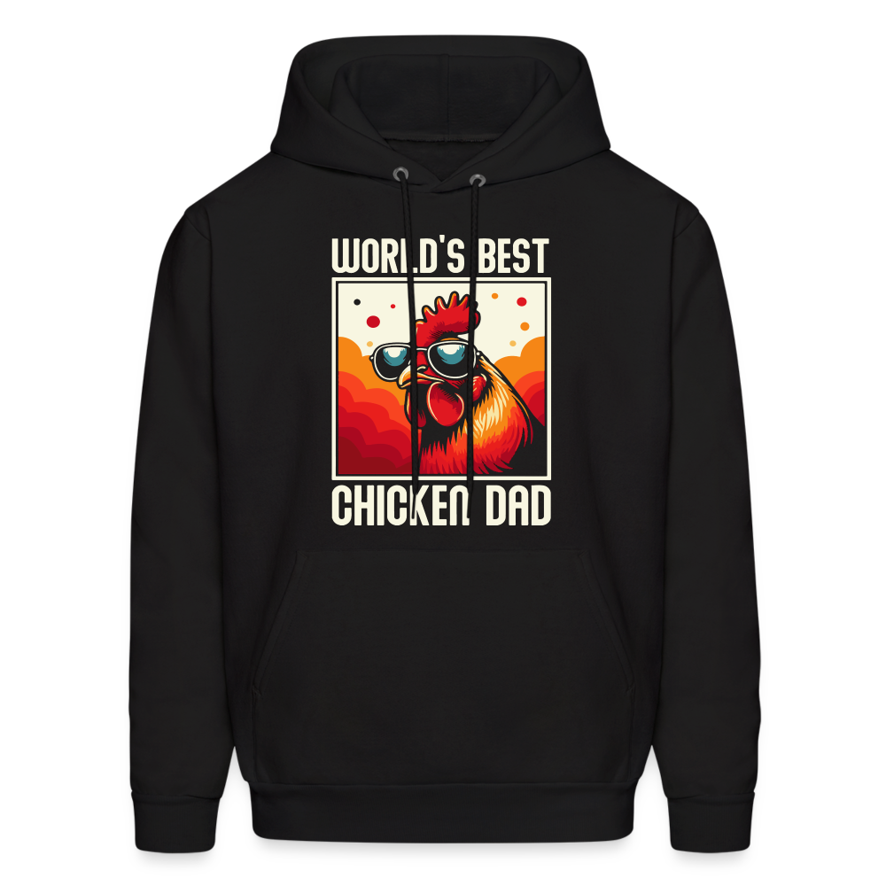 World's Best Chicken Dad Hoodie (Backyard Chickens) - black