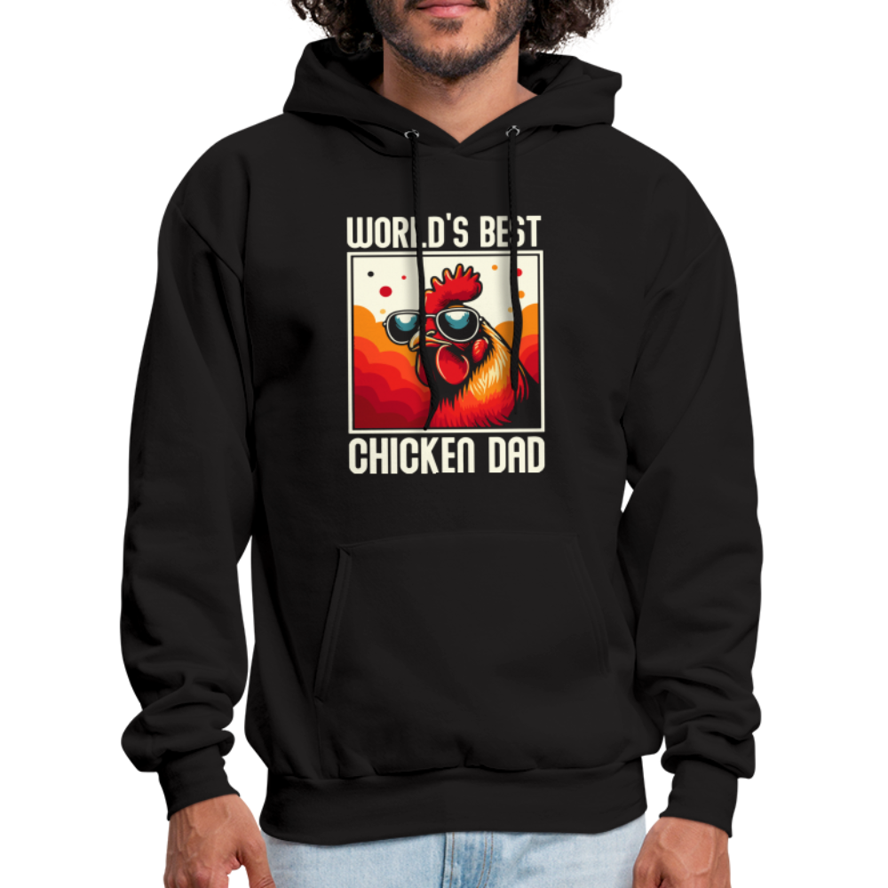 World's Best Chicken Dad Hoodie (Backyard Chickens) - black