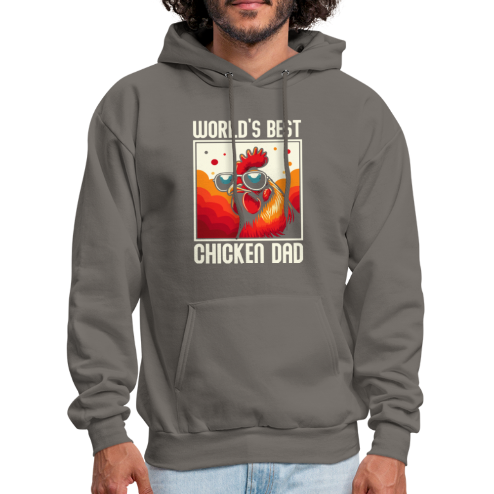 World's Best Chicken Dad Hoodie (Backyard Chickens) - asphalt gray