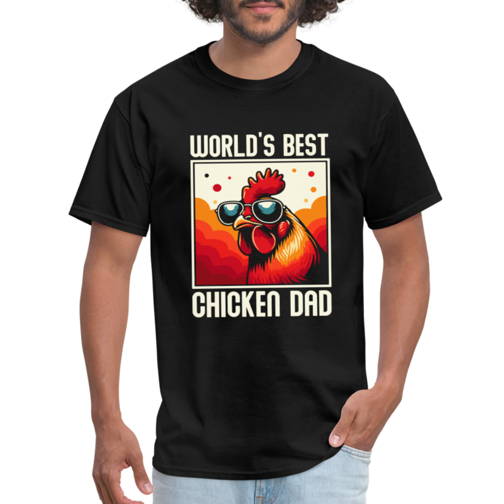 World's Best Chicken Dad T-Shirt (Backyard Chickens) - black