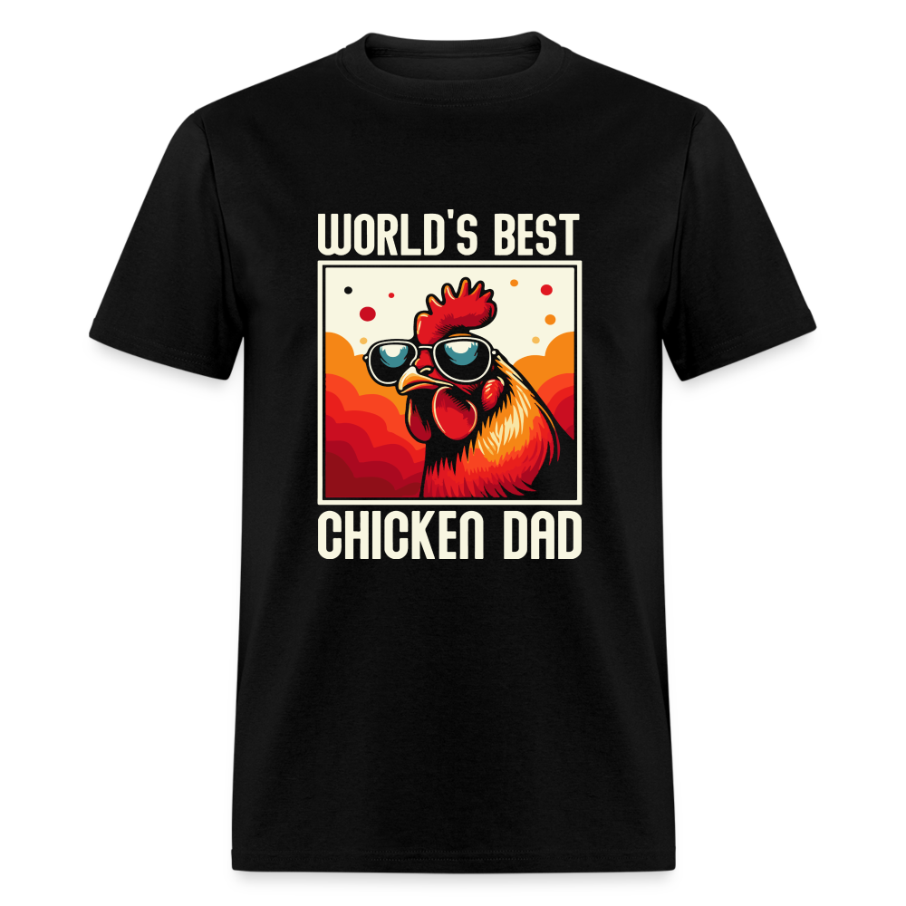 World's Best Chicken Dad T-Shirt (Backyard Chickens) - black