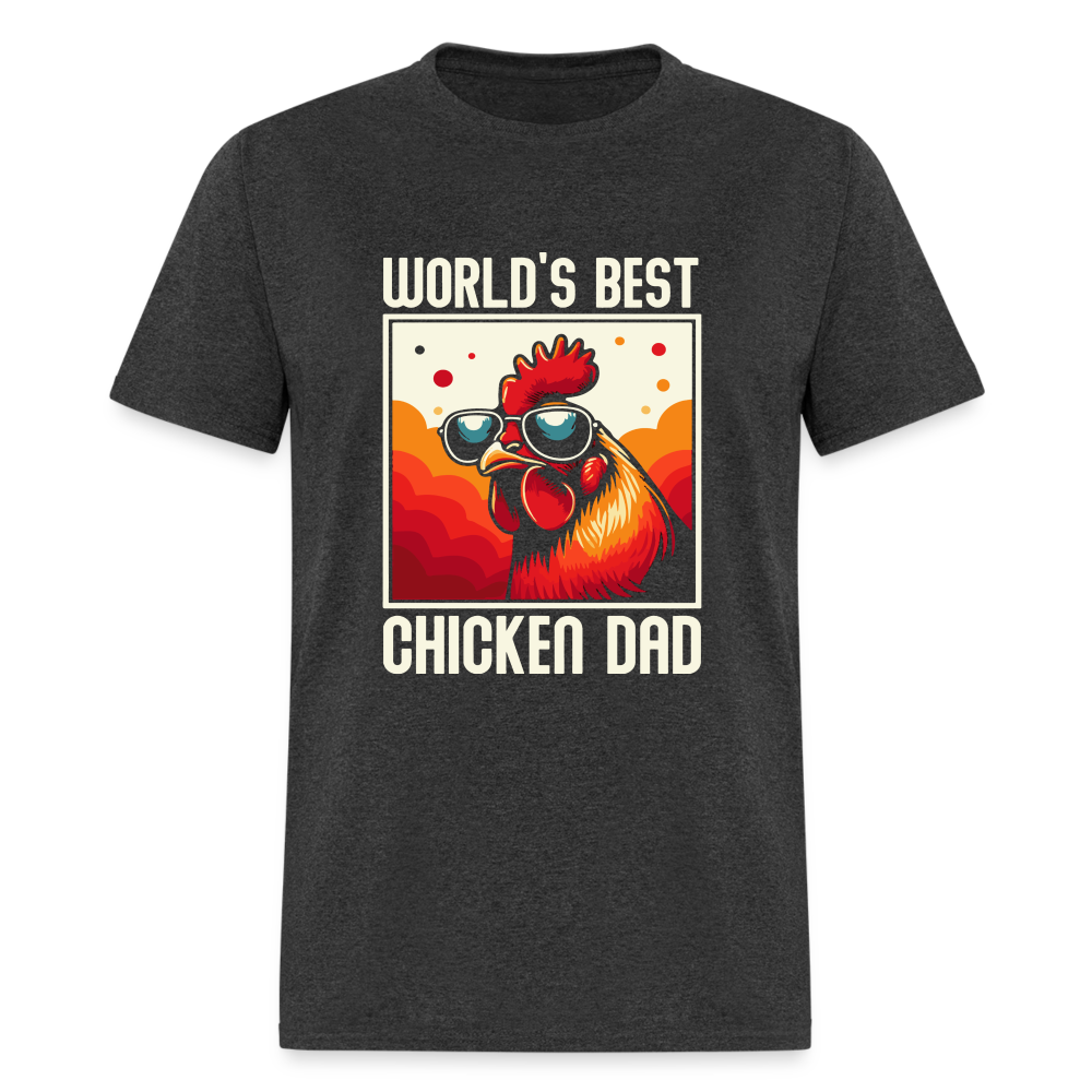 World's Best Chicken Dad T-Shirt (Backyard Chickens) - heather black