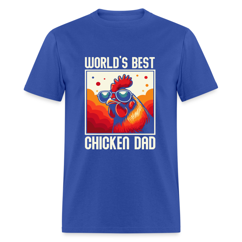 World's Best Chicken Dad T-Shirt (Backyard Chickens) - royal blue