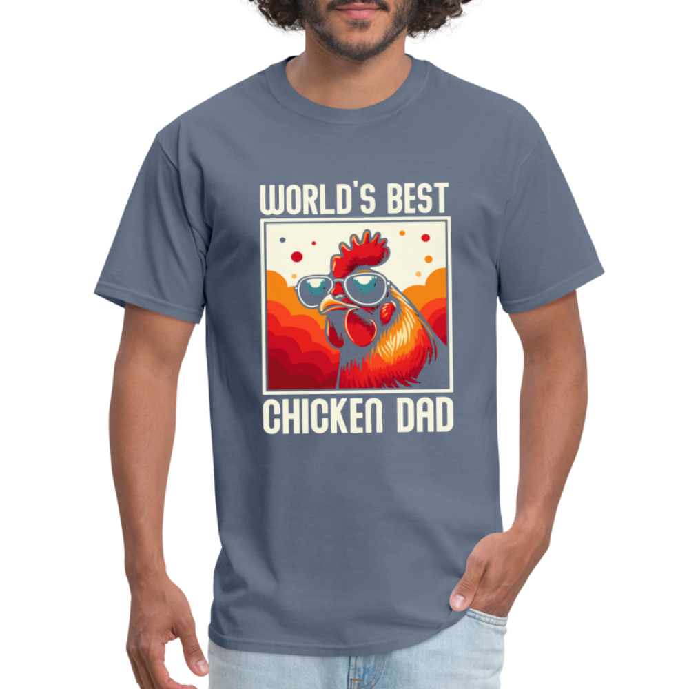 World's Best Chicken Dad T-Shirt (Backyard Chickens) - denim