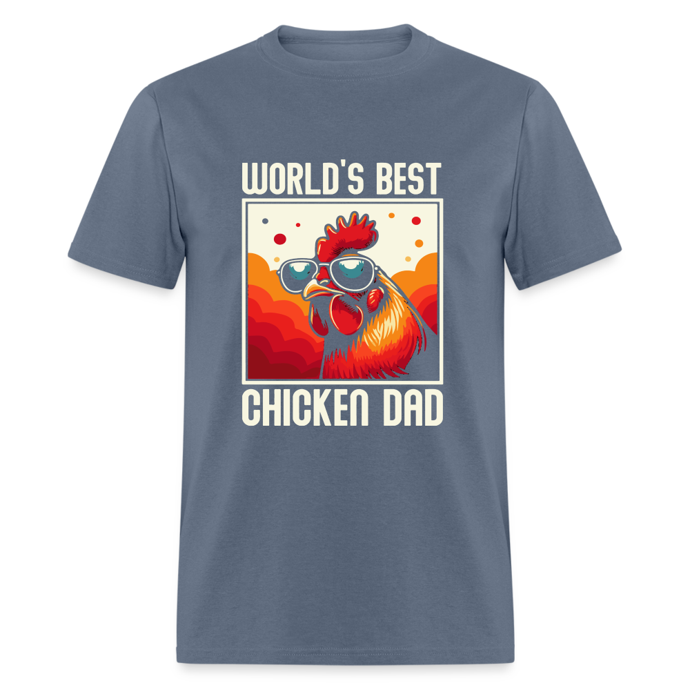 World's Best Chicken Dad T-Shirt (Backyard Chickens) - denim