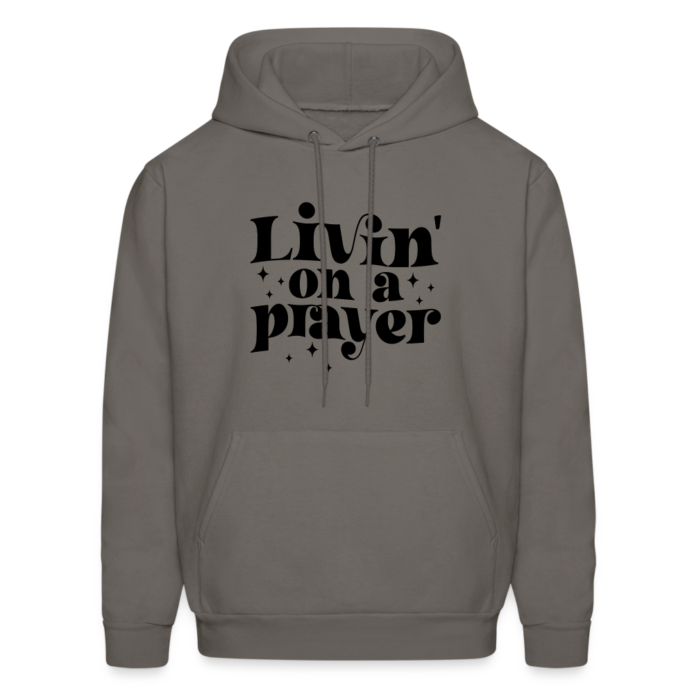 Livin on a Prayer Hoodie - asphalt gray