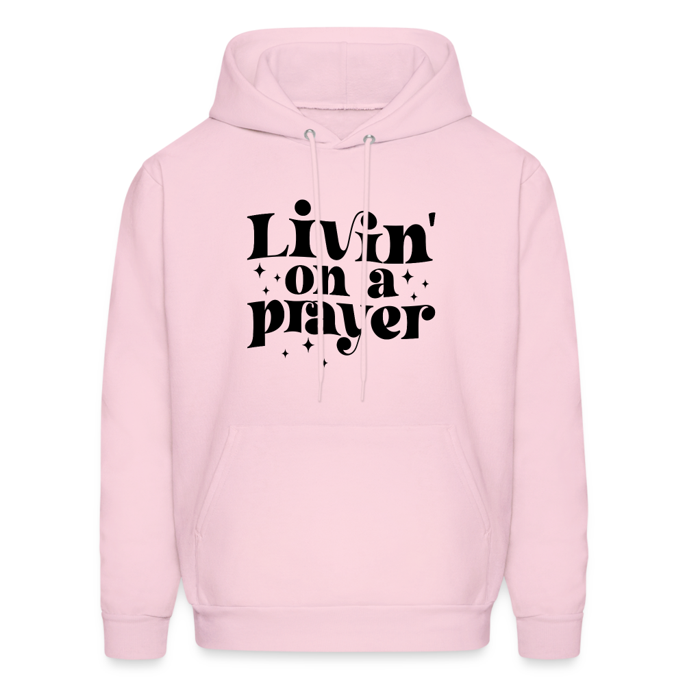 Livin on a Prayer Hoodie - pale pink