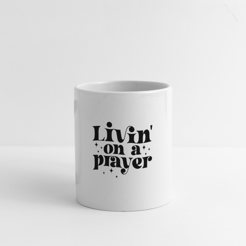 Livin on a Prayer Coffee Mug - white