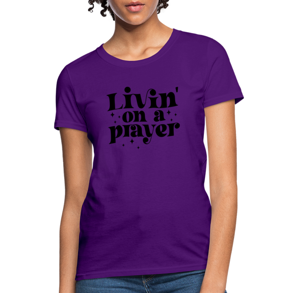 Livin on a Prayer Women's T-Shirt - purple