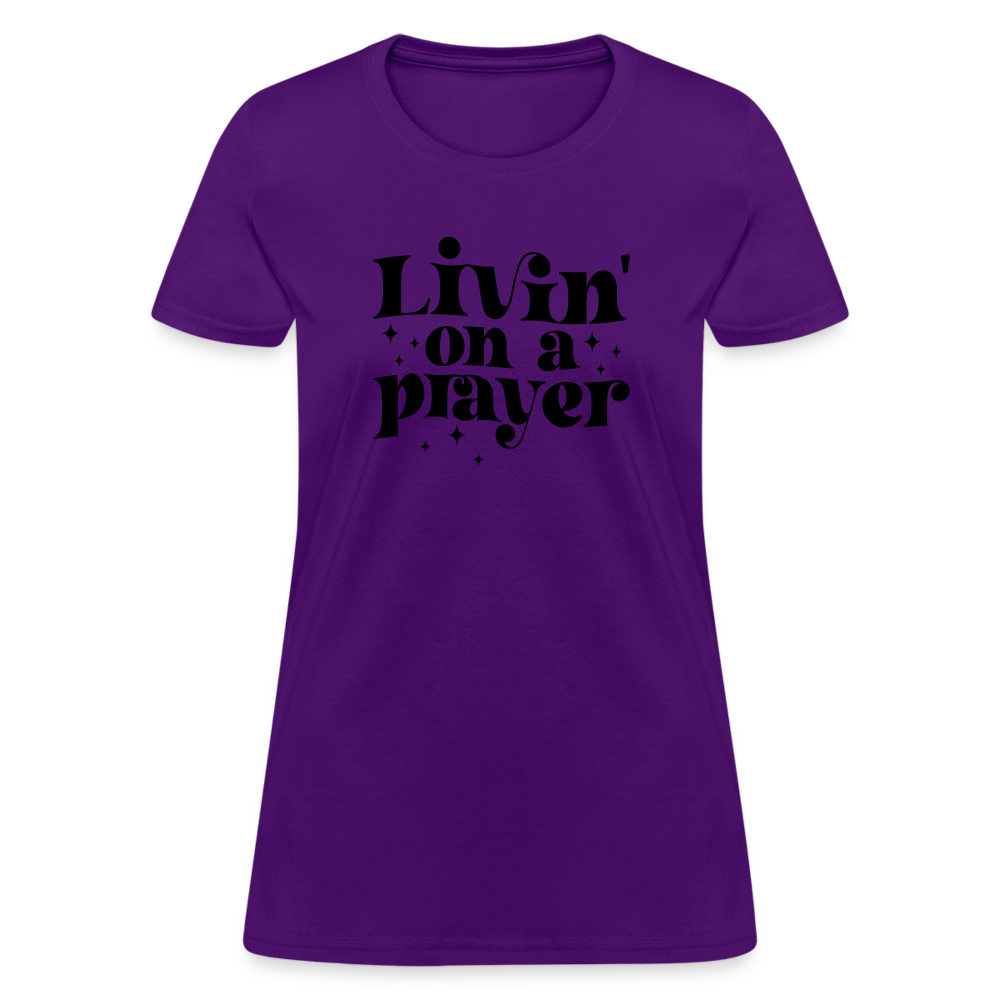 Livin on a Prayer Women's T-Shirt - purple