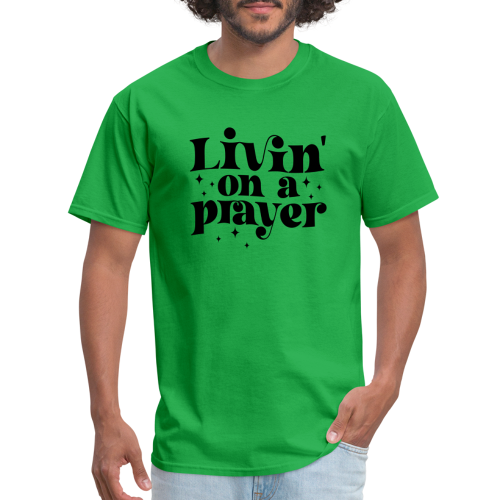 Livin on a Prayer T-Shirt - bright green