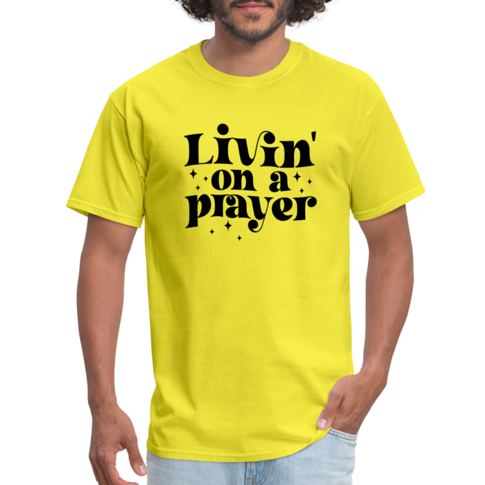 Livin on a Prayer T-Shirt - yellow