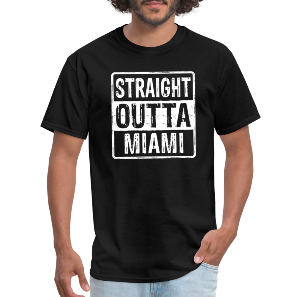 Straight Outta Miami (Florida) T-Shirt - black