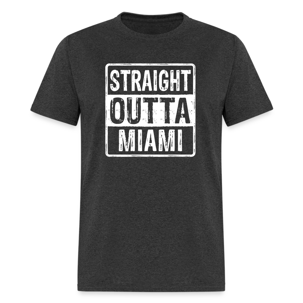 Straight Outta Miami (Florida) T-Shirt - heather black