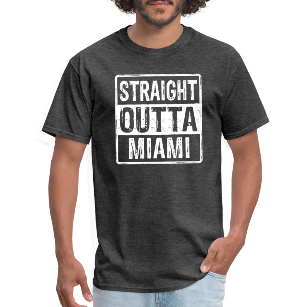 Straight Outta Miami (Florida) T-Shirt - heather black