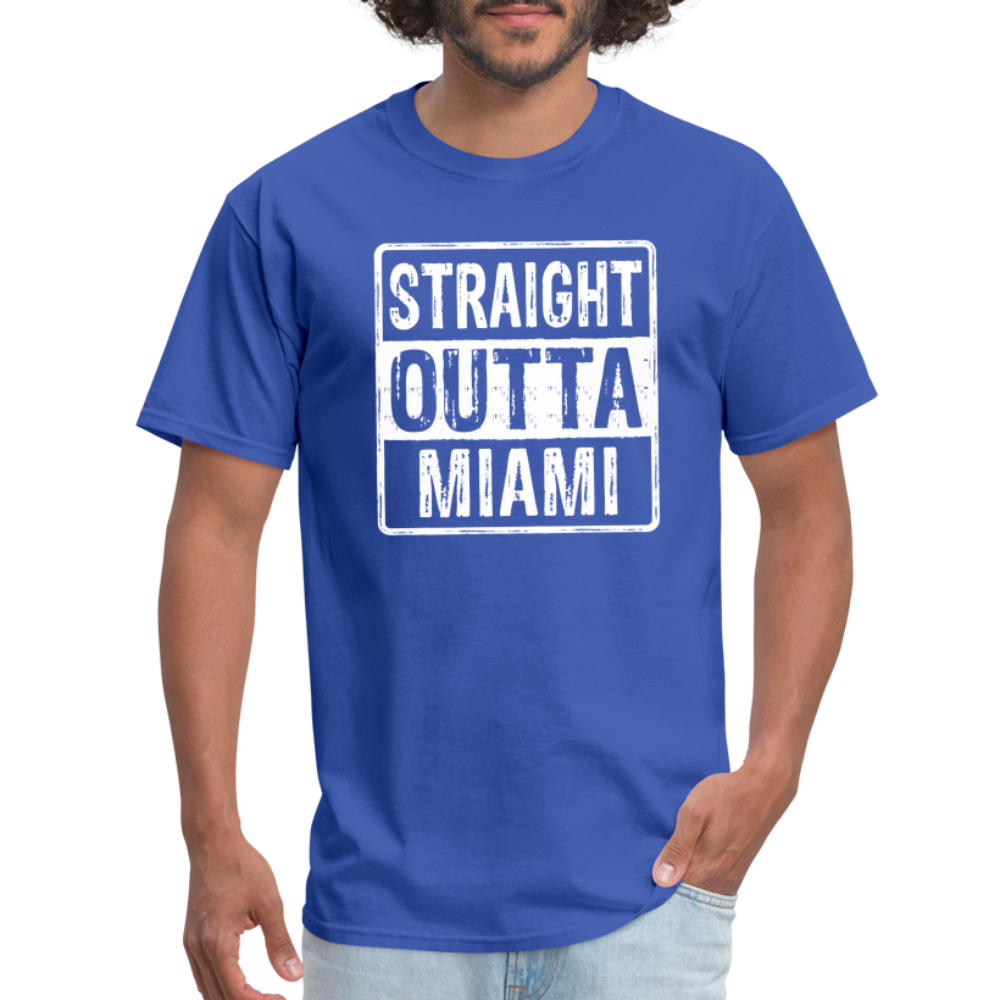 Straight Outta Miami (Florida) T-Shirt - royal blue