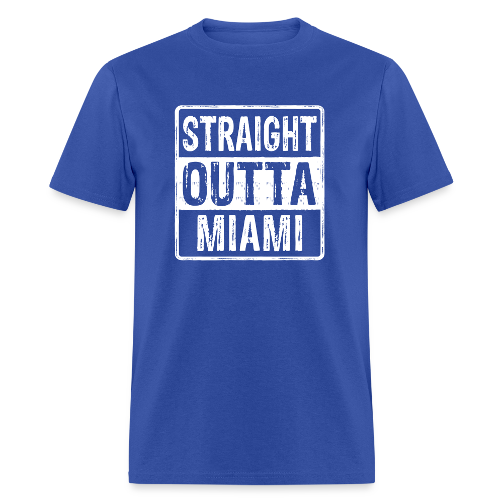 Straight Outta Miami (Florida) T-Shirt - royal blue