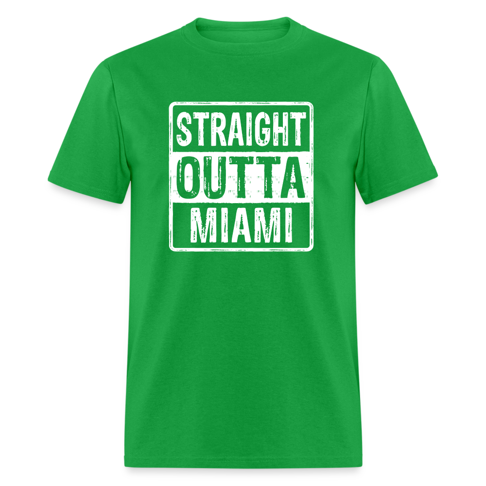 Straight Outta Miami (Florida) T-Shirt - bright green