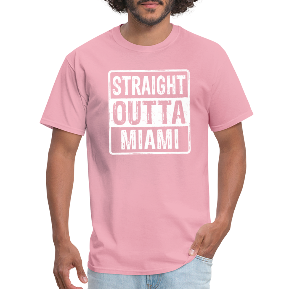 Straight Outta Miami (Florida) T-Shirt - pink