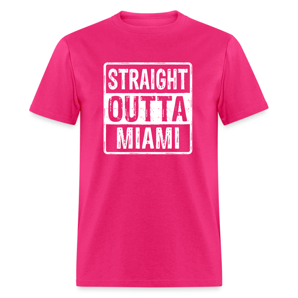 Straight Outta Miami (Florida) T-Shirt - fuchsia