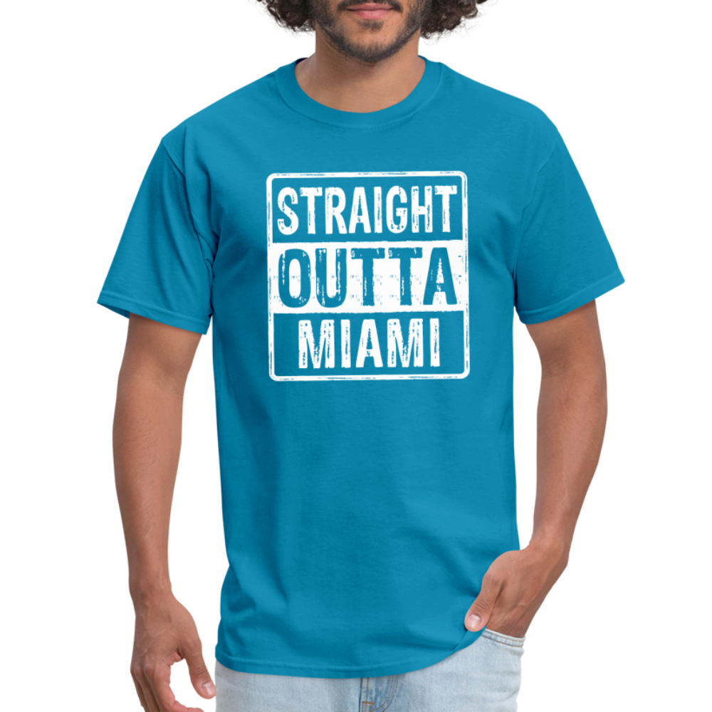 Straight Outta Miami (Florida) T-Shirt - turquoise