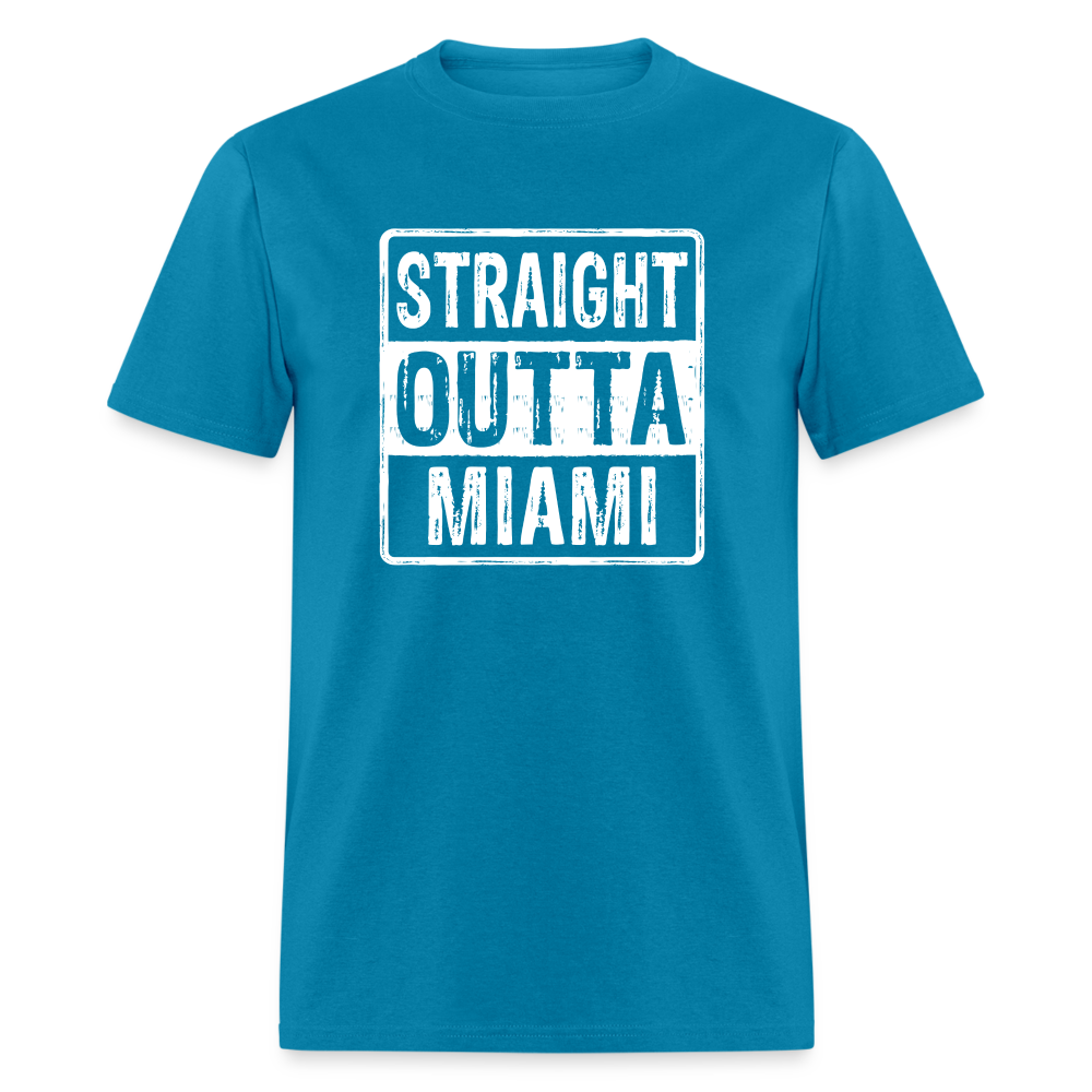 Straight Outta Miami (Florida) T-Shirt - turquoise