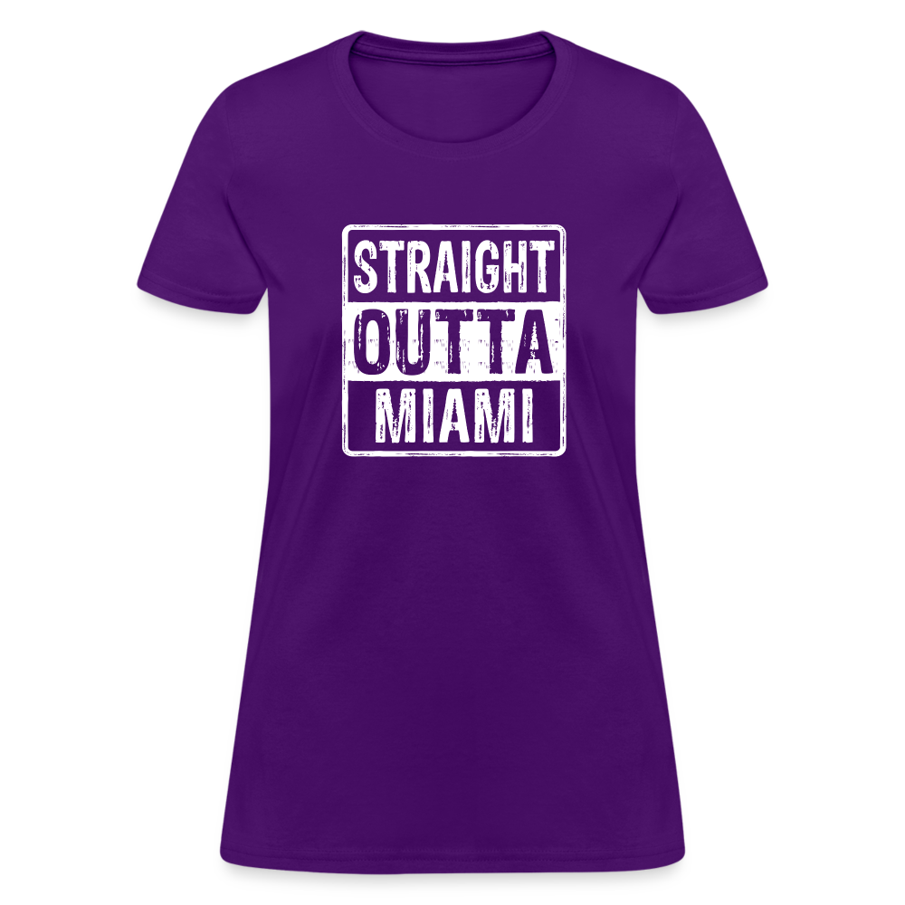 Straight Outta Miami (Florida) Women's T-Shirt - purple