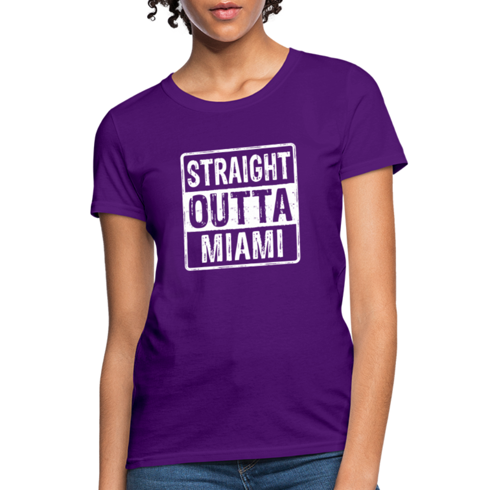 Straight Outta Miami (Florida) Women's T-Shirt - purple