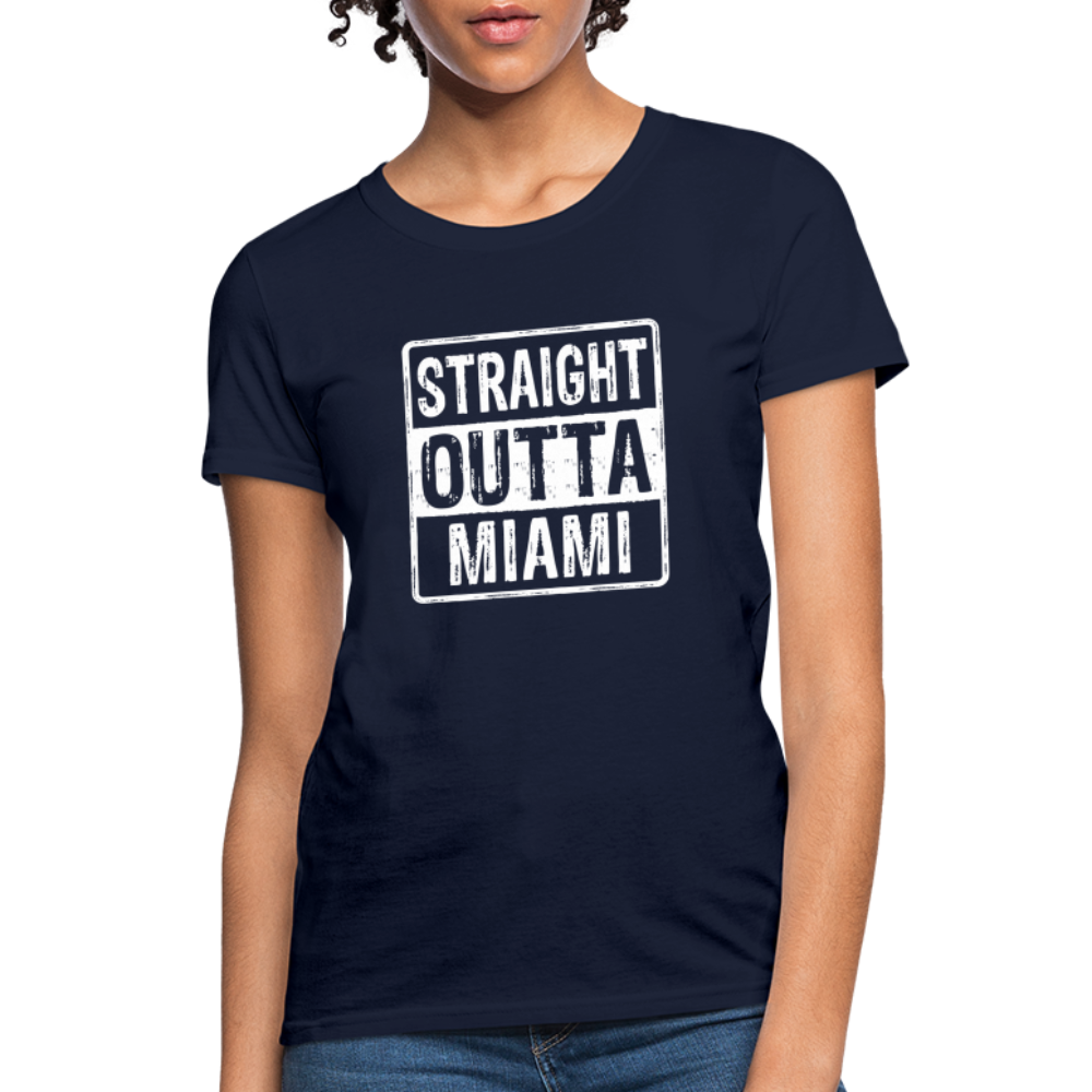 Straight Outta Miami (Florida) Women's T-Shirt - navy