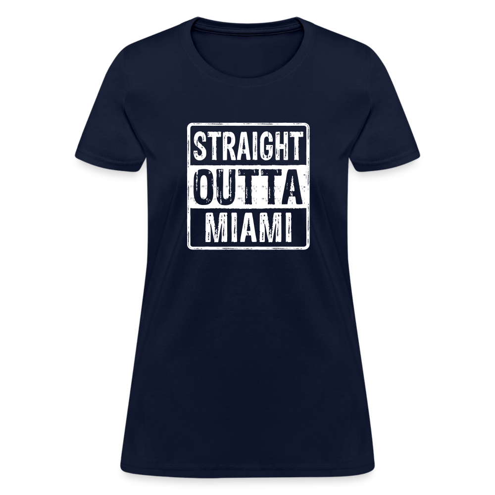 Straight Outta Miami (Florida) Women's T-Shirt - navy