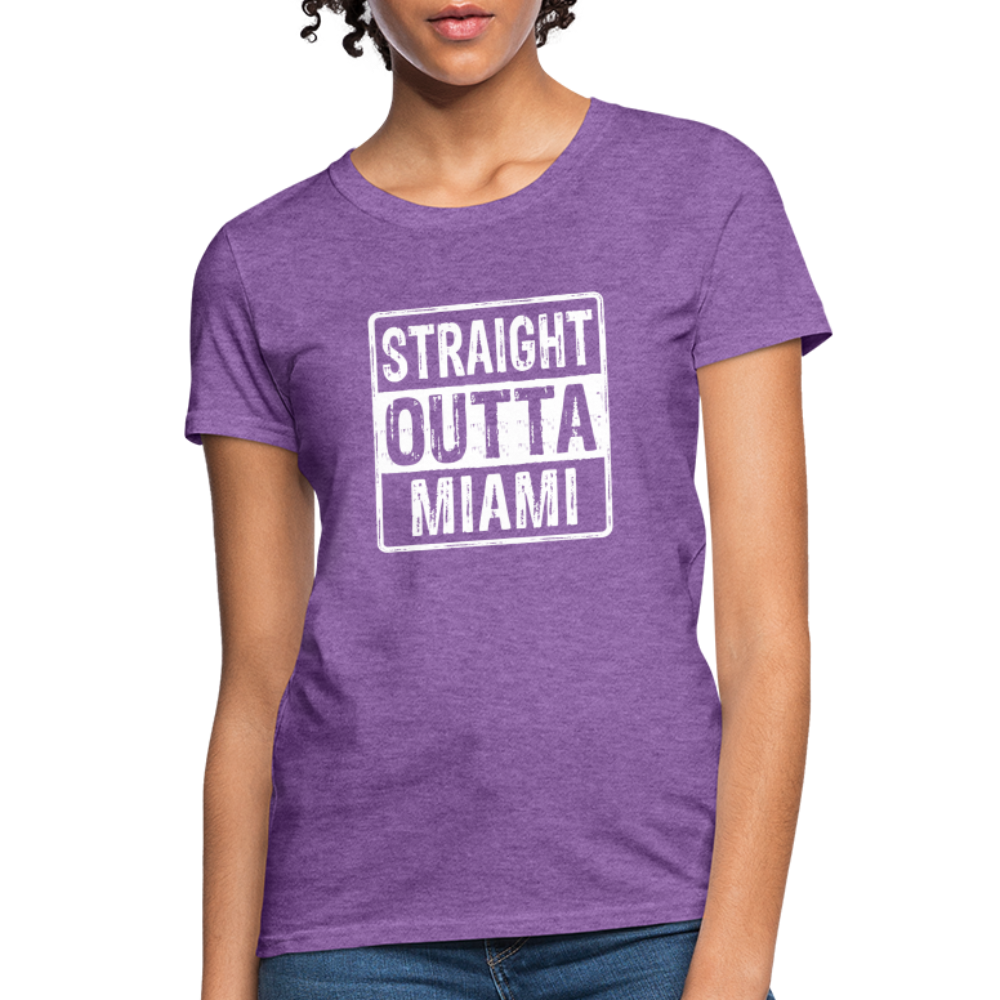 Straight Outta Miami (Florida) Women's T-Shirt - purple heather