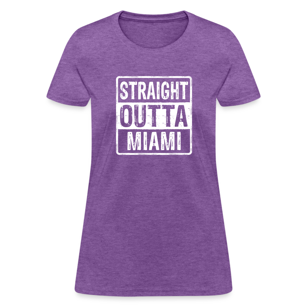 Straight Outta Miami (Florida) Women's T-Shirt - purple heather