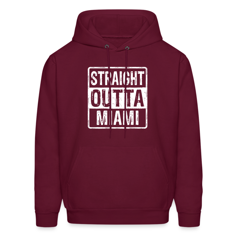 Straight Outta Miami (Florida) Hoodie - burgundy