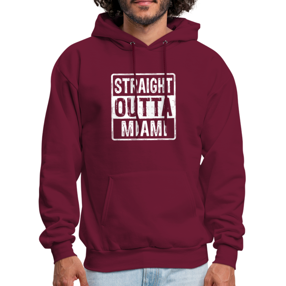 Straight Outta Miami (Florida) Hoodie - burgundy