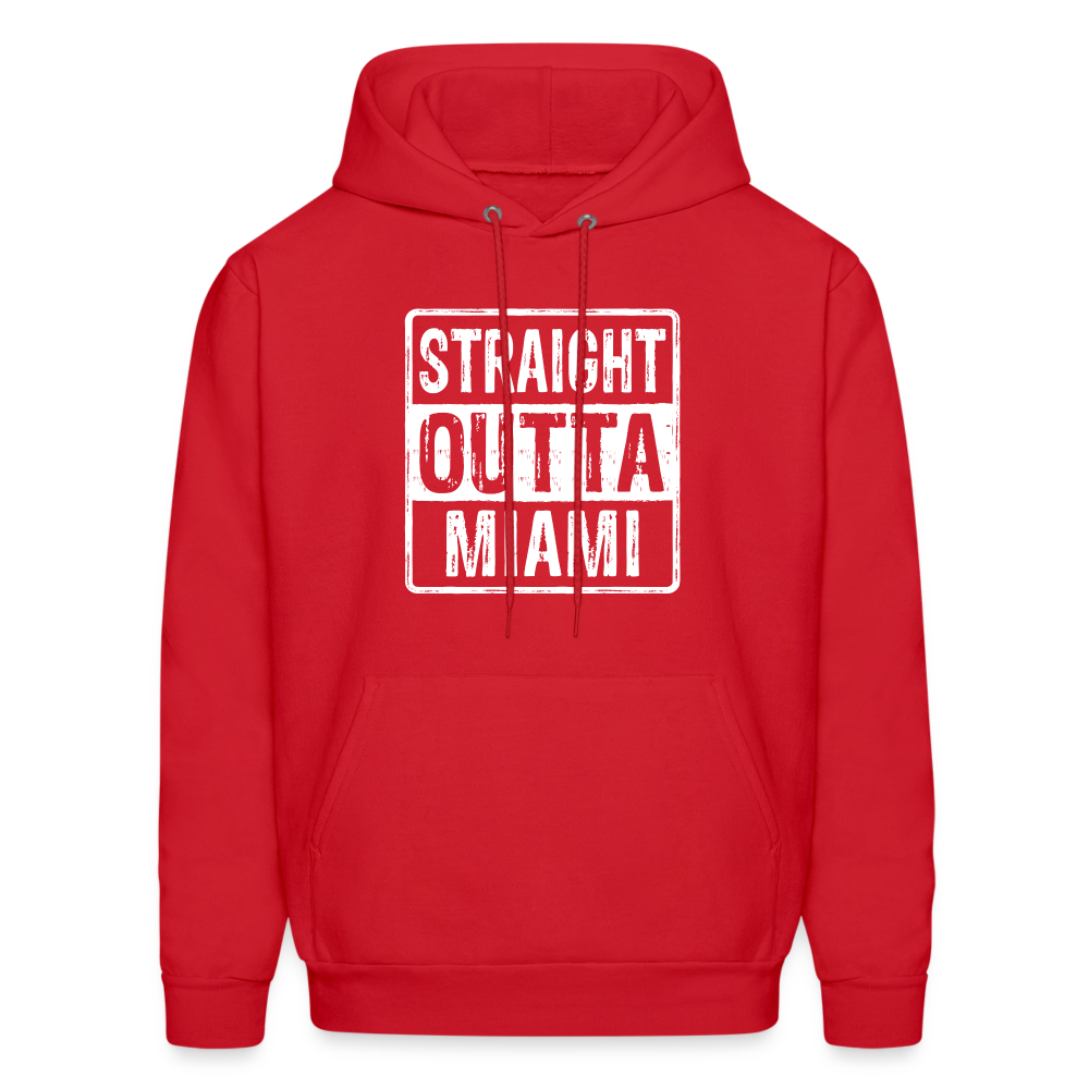 Straight Outta Miami (Florida) Hoodie - red