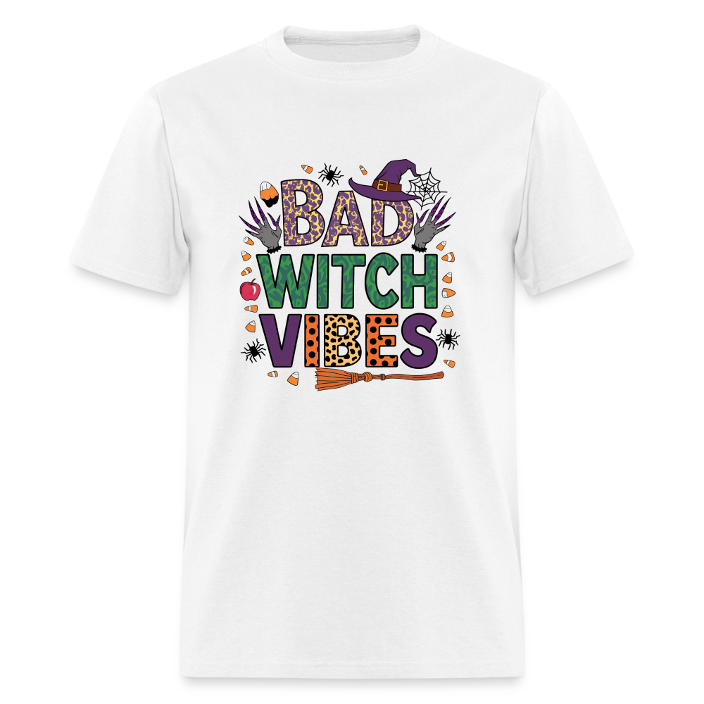 Bad Witch Vibes (Halloween Witches Humor) T-Shirt - white