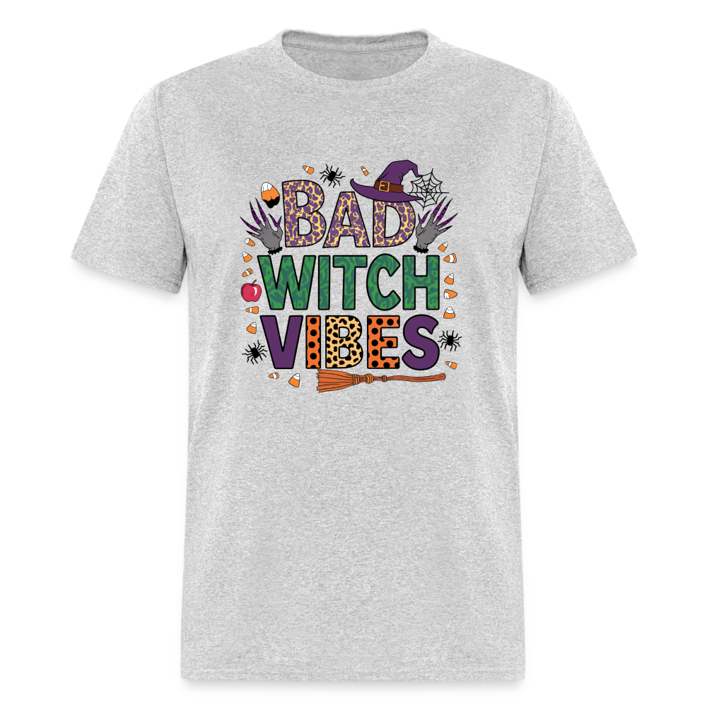 Bad Witch Vibes (Halloween Witches Humor) T-Shirt - heather gray