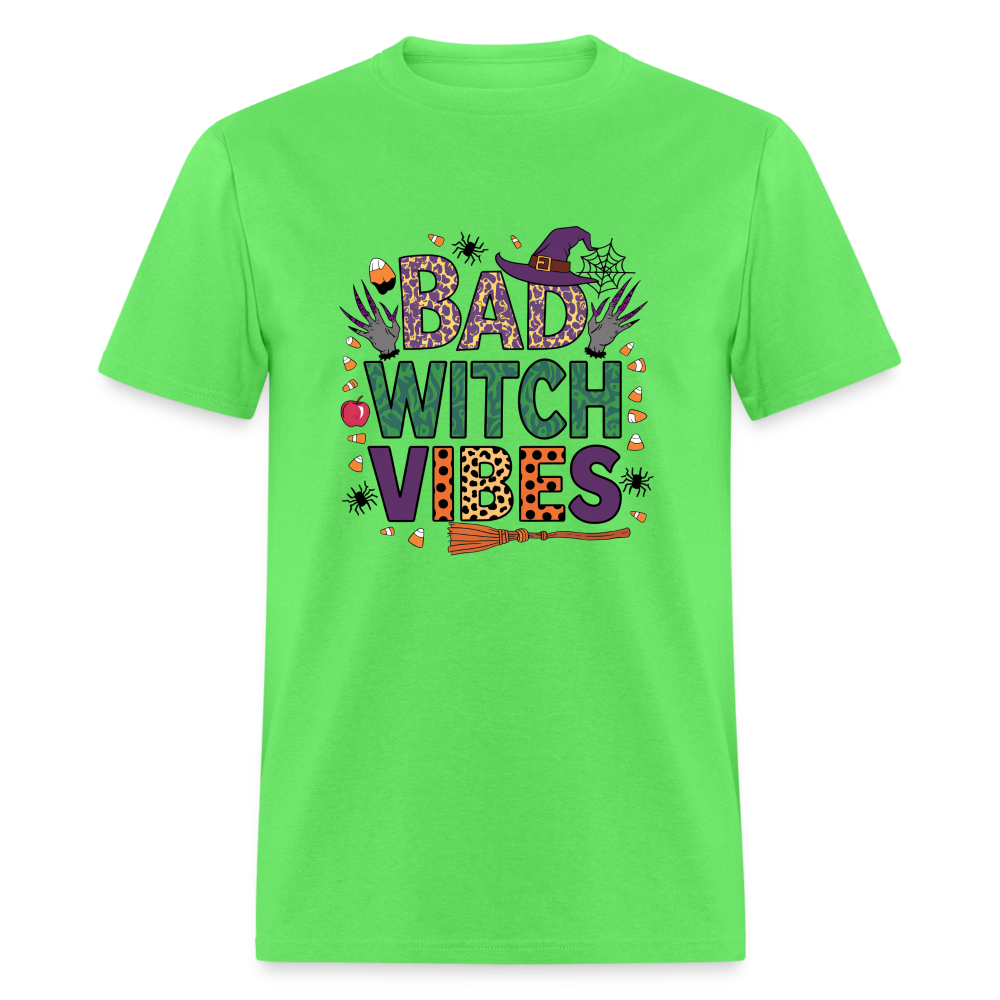 Bad Witch Vibes (Halloween Witches Humor) T-Shirt - kiwi