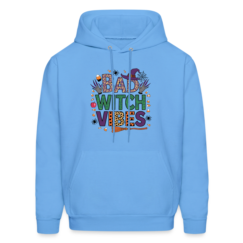 Bad Witch Vibes (Halloween Witches Humor) Hoodie - carolina blue