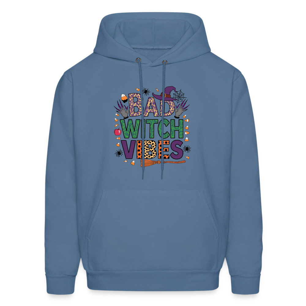 Bad Witch Vibes (Halloween Witches Humor) Hoodie - denim blue