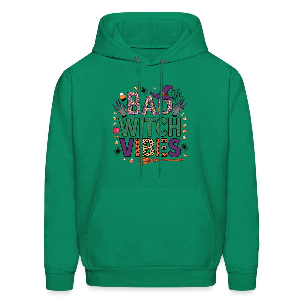 Bad Witch Vibes (Halloween Witches Humor) Hoodie - kelly green