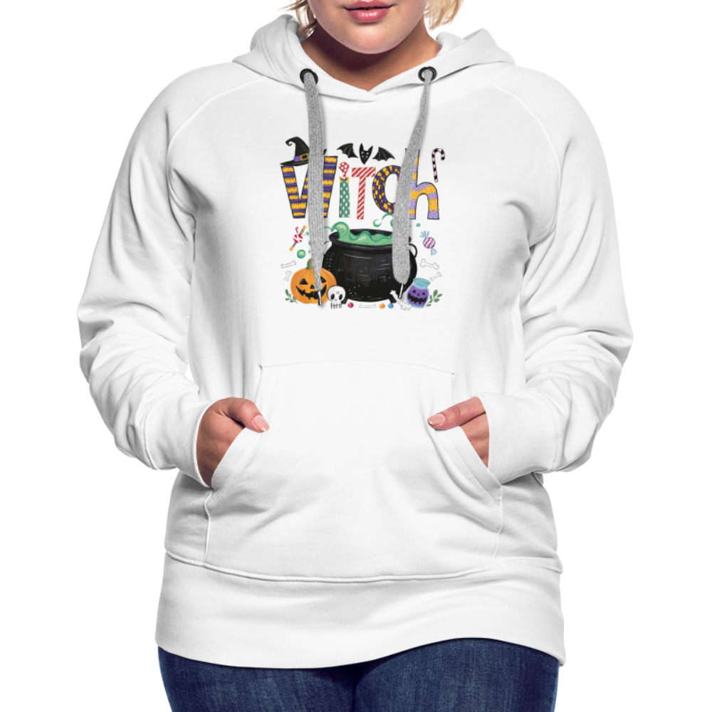 Halloween Witch Women’s Premium Hoodie - white