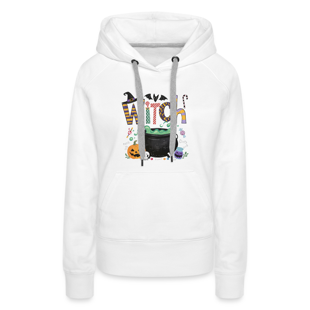 Halloween Witch Women’s Premium Hoodie - white