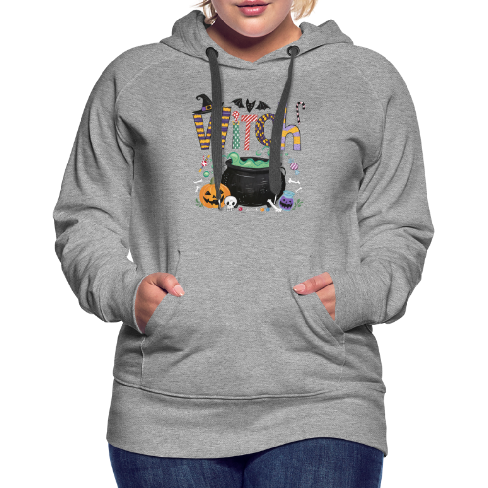 Halloween Witch Women’s Premium Hoodie - heather grey