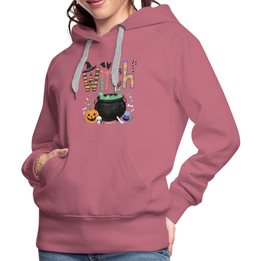 Halloween Witch Women’s Premium Hoodie - mauve