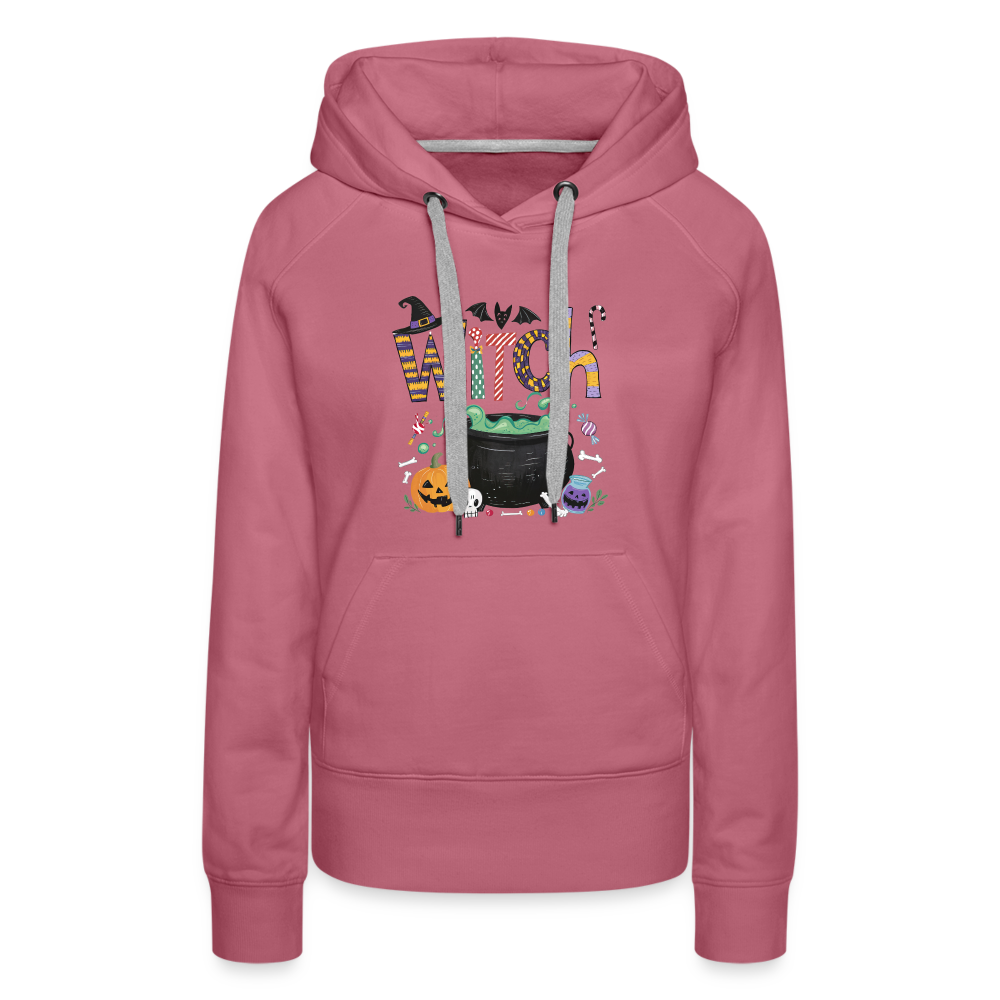 Halloween Witch Women’s Premium Hoodie - mauve